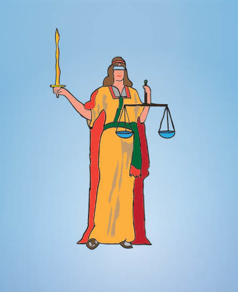 Justicia im Comic-Stil